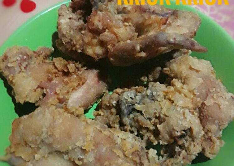 bahan dan cara membuat Ayam Goreng Tepung Kriuk-Kriuk