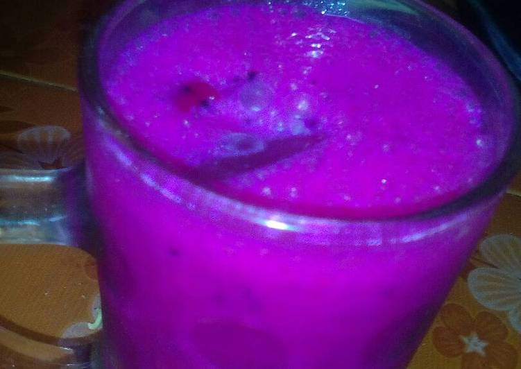 Resep Jus buah naga kekinian By Mey's Cila