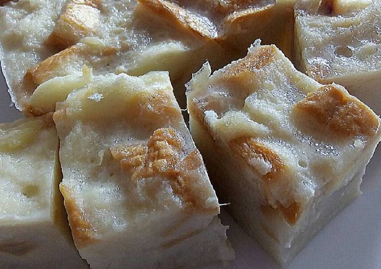 cara membuat Pudding durian roti sobek ala Dapoer lenna`s