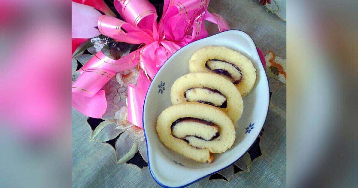 Resep Bolu Gulung Selai Blueberry