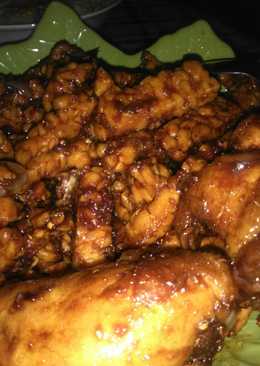 Ayam kecap campur tempe