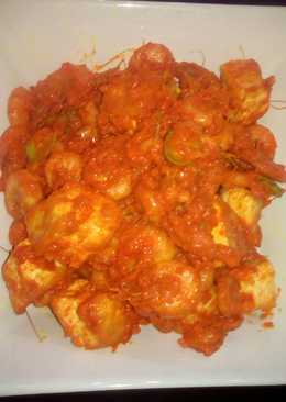 Sambal udang pete campur tahu