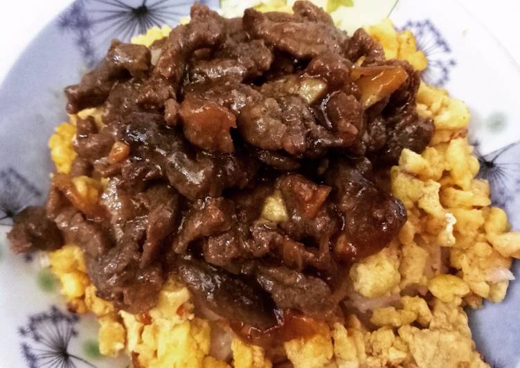 cara membuat Gyudon beef homecook seadanya bahan