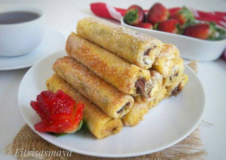 cara membuat Roti Tawar Goreng Pisang Nutella