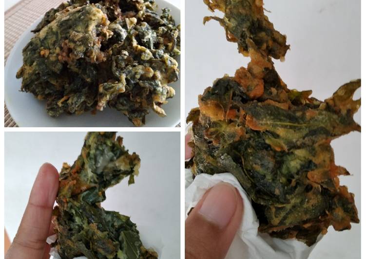 Bakwan Daun Singkong, kriuk di luar empuk di dalam🌿