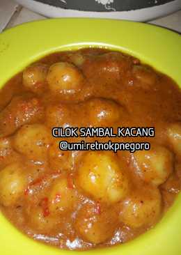 Cilok sambal kacang/sinti