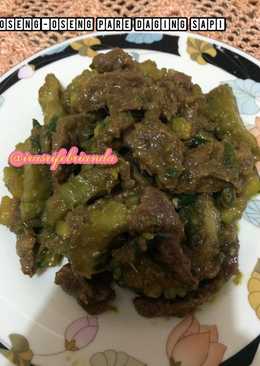 Oseng-oseng pare daging sapi bumbu tauco