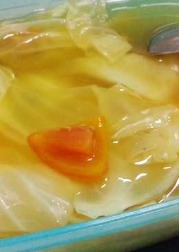 Sup Tomat Kol Tofu Telur (Eat Clean)