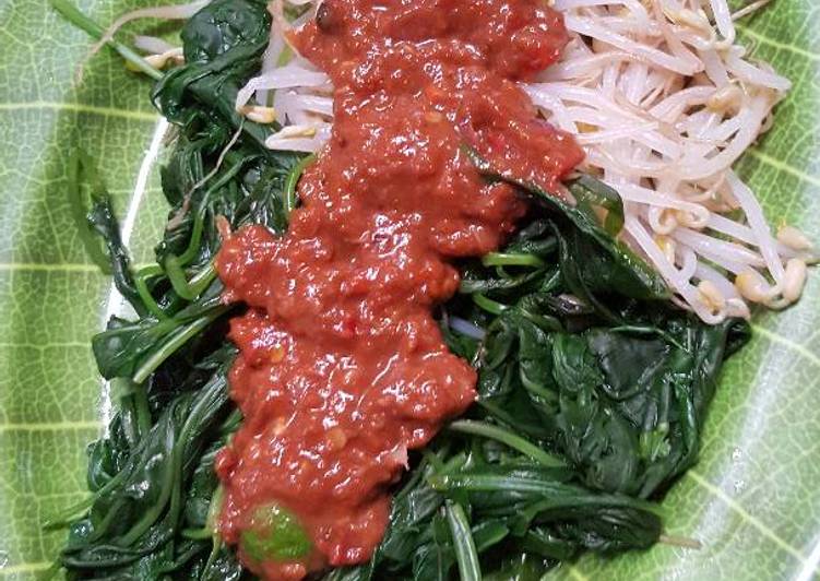 Resep Plecing kangkung dan toge By Izziyoo