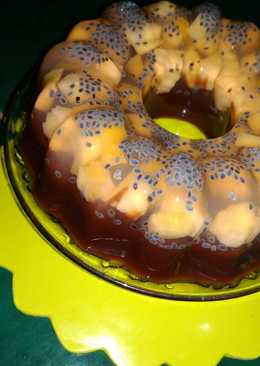 Puding coklat mangga selasih