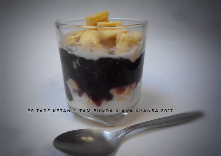 gambar untuk resep makanan Es tape singkong ketan hitam