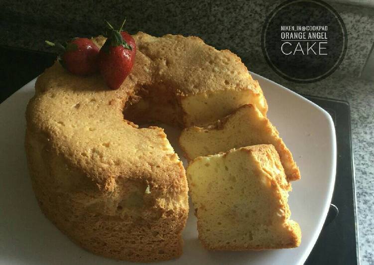 resep lengkap untuk Orange Angel Cake