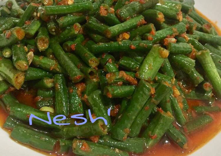 resep makanan Kacang panjang tumis belacan/terasi#rabubaru