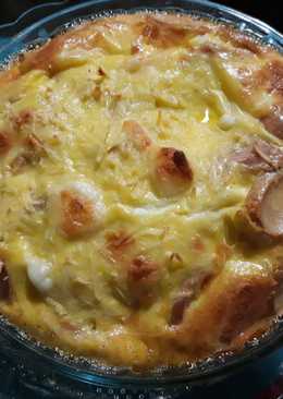 Potatoes cheese with egg