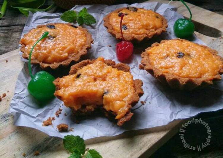 cara membuat Pie Labu with Biscuit Crust