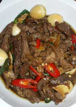 Oseng2 daging telor puyuh