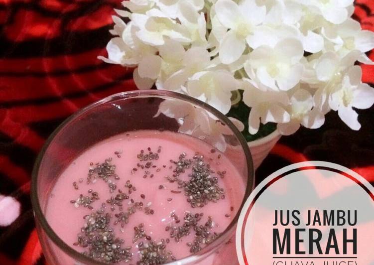 resep lengkap untuk Jus Jambu Merah (guava juice)