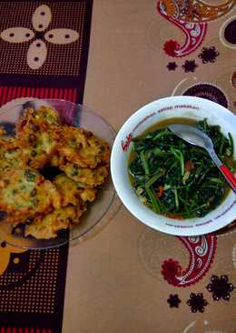 Bakwan Jamur & Tumis kangkung Doenjang (tauco)