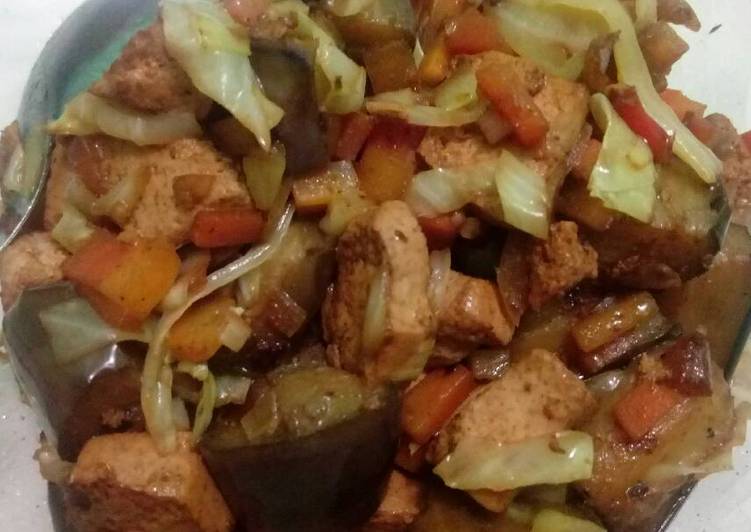 Resep Oseng tahu terong - fara dina dwi