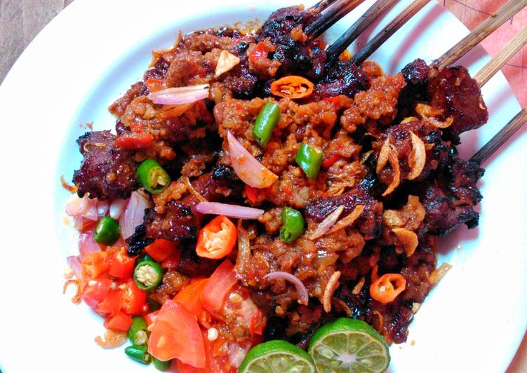 resep makanan Sate Kambing Bumbu Kacang #kitaberbagi