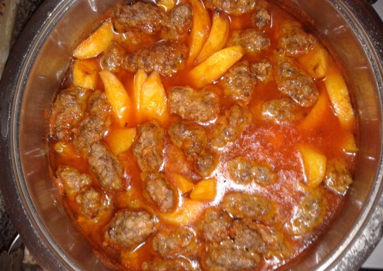 gambar untuk resep Izmir köftesi (kebab dg kuah)