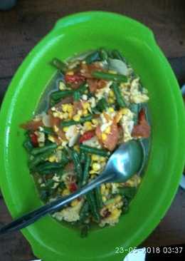 Tumis kacang panjang jagung manis