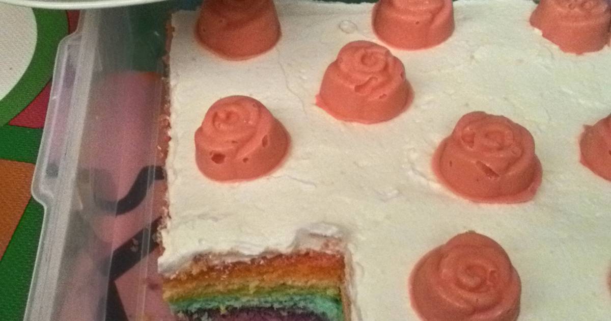 Resep Rainbow Cake for Anniversary