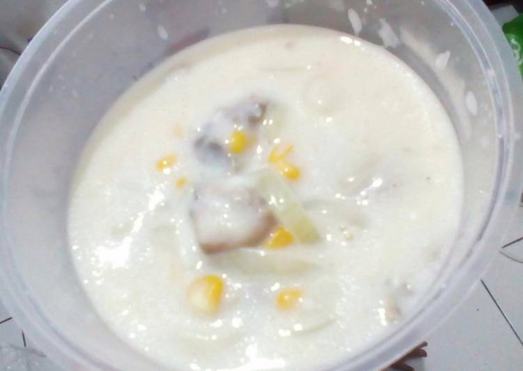 Resep Cream Soup Ayam Jagung Kiriman dari Cintya Putri Perdana