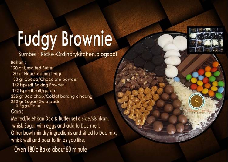 resep Fudgy Brownie