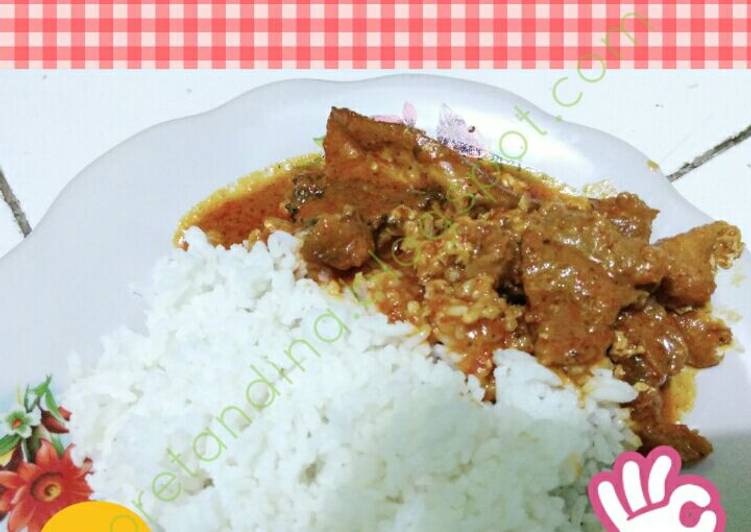 Resep Rendang Sapi +Tahu sederhana Dari Andina Nur