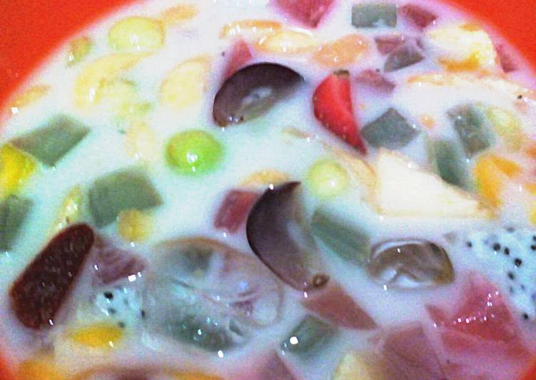 resep makanan Sop buah meriah