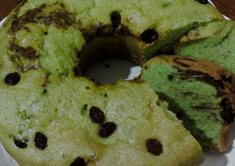 resep makanan Sponge cake pandan kismis
