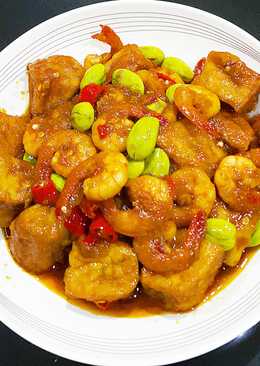 Spicy Tofu with Shrimp