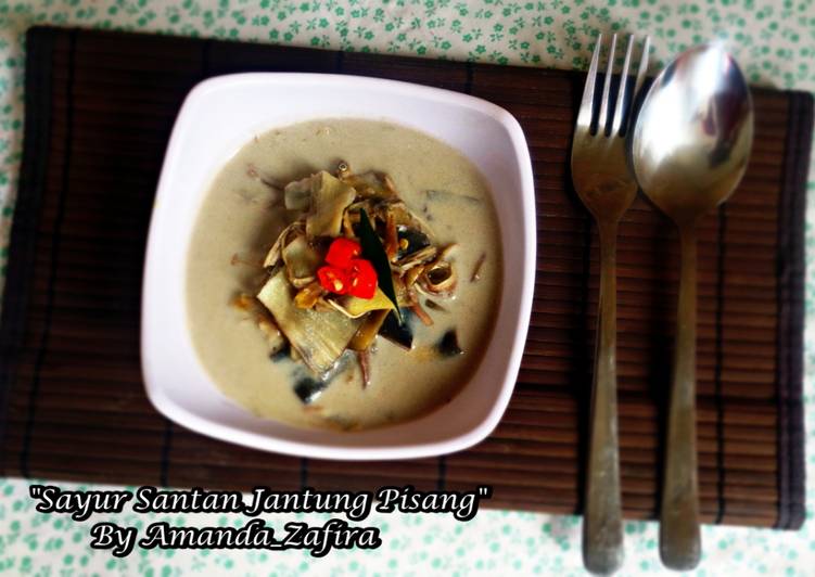 resep lengkap untuk Sayur Santan Jantung pisang