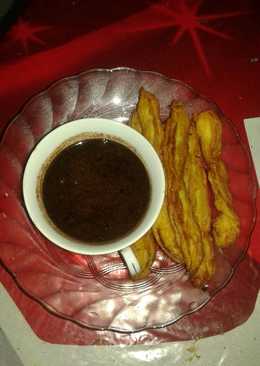 Churros saus coklat.