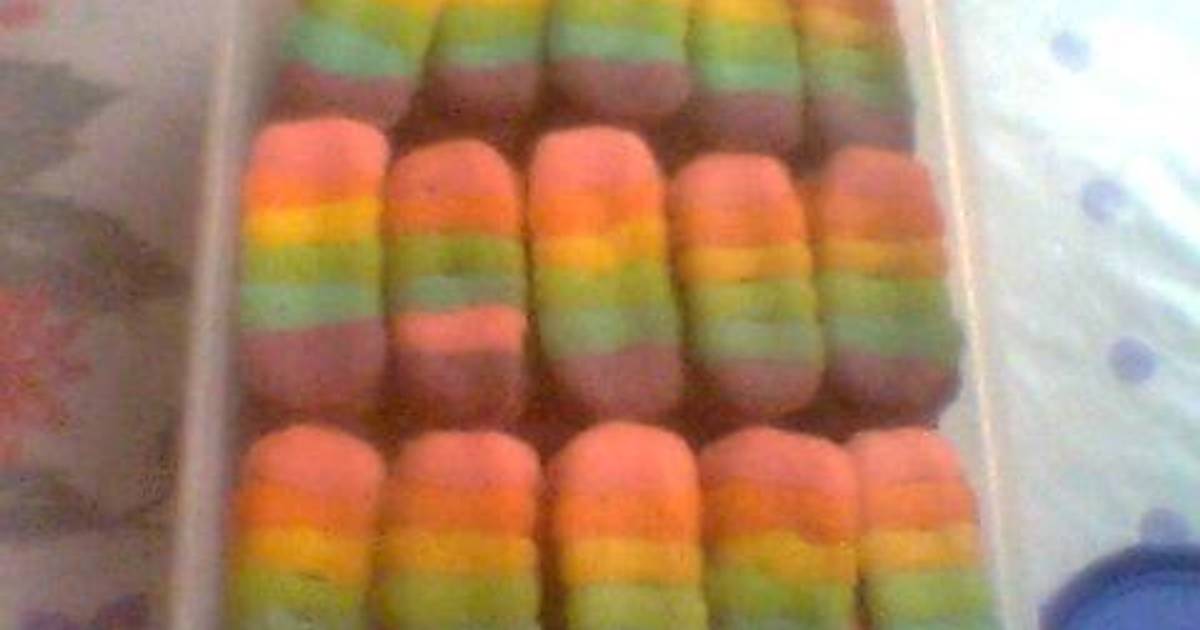 Resep Lidah kucing rainbow Resep Lidah kucing rainbow