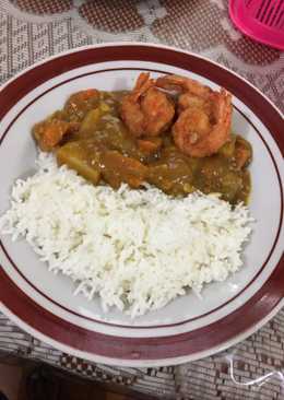Nasi Curry Jepang dgn Udang Goreng