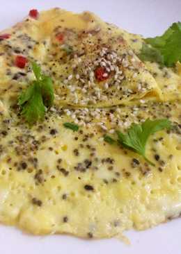 Chia seeds omelette for breakfast