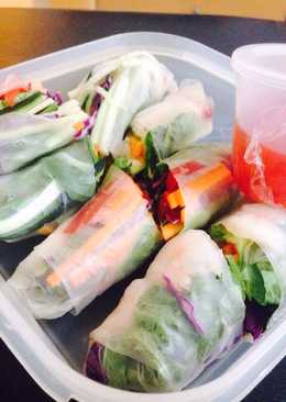 Vietnamese Fresh Raw Spring Rolls