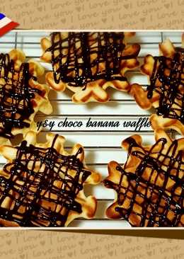 Choco banana waffle