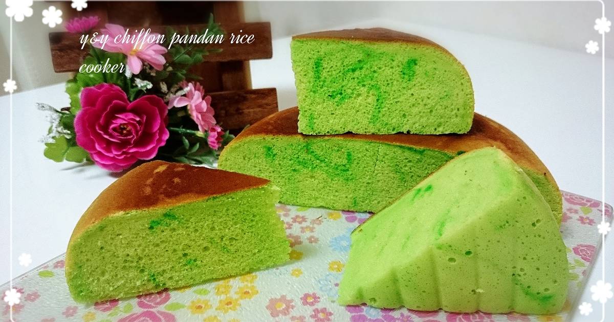 Resep Chiffon pandan rice cooker