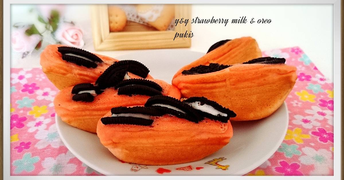 Resep Strawberry milk & oreo pukis