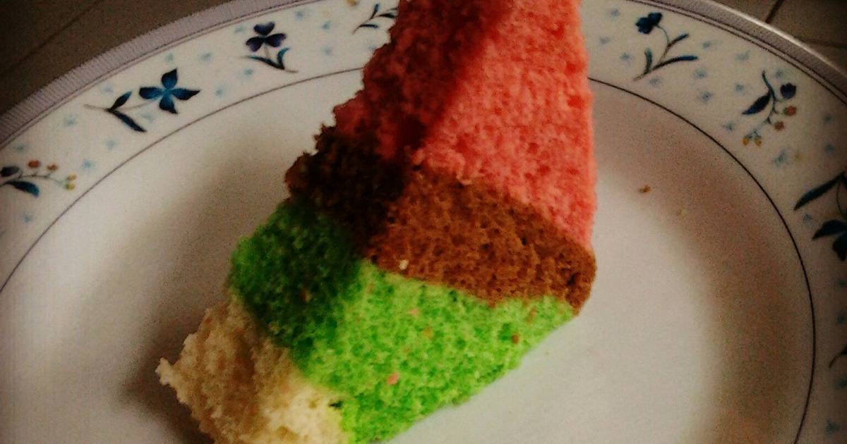 Resep Simple Rainbow Cake