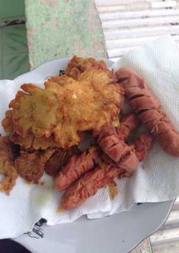 Jamur Tiram Goreng dan Sosis Goreng