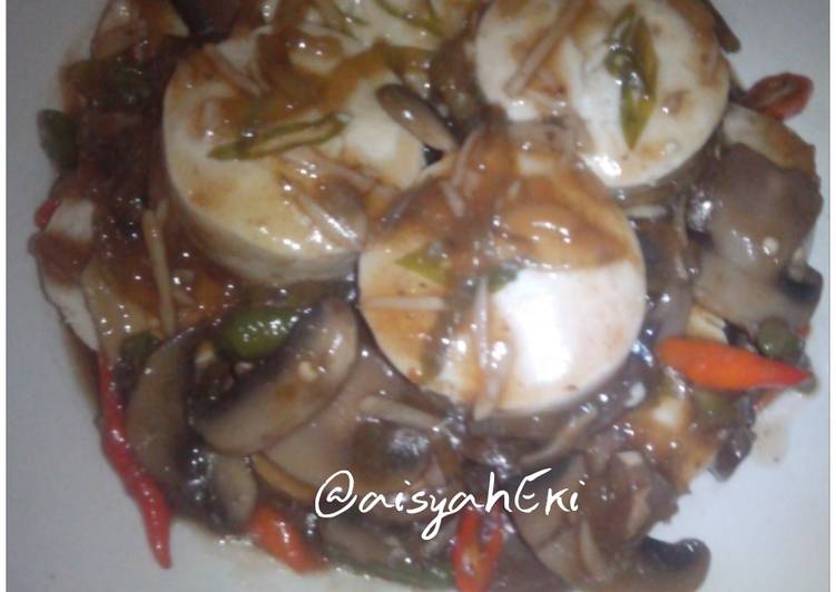 resep Tahu kukus saus teriyaki