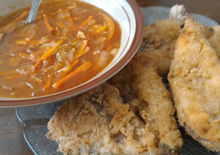 Resep Gurame goreng crispy asam manis - mommyhaikal