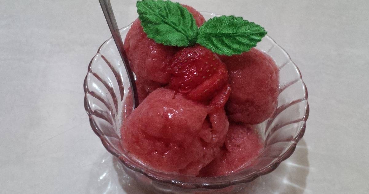 Resep Strawberry Sorbet