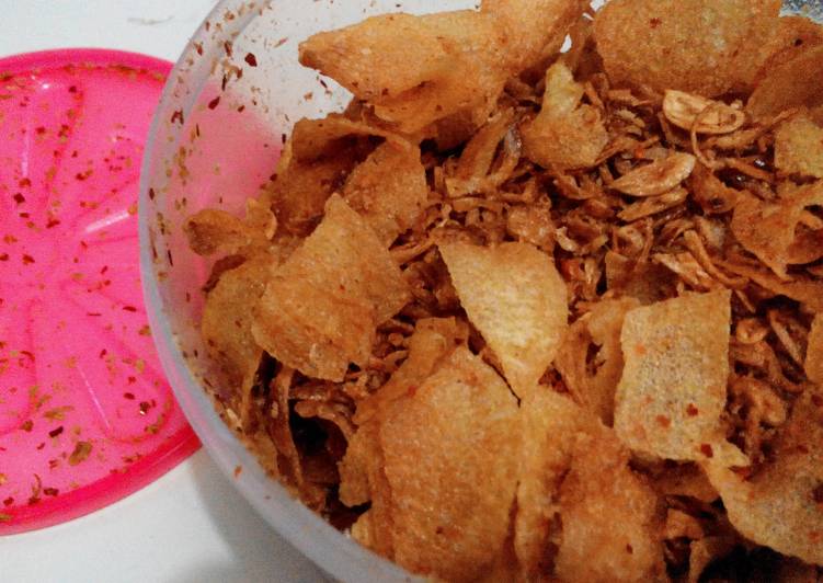 resep makanan Keripik Kentang Ebi Nyummy