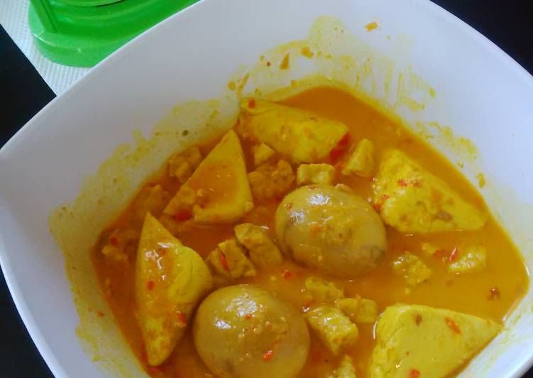 Telur Kuah Santan Tempe Tahu Telur Kuah Santan Tempe Tahu