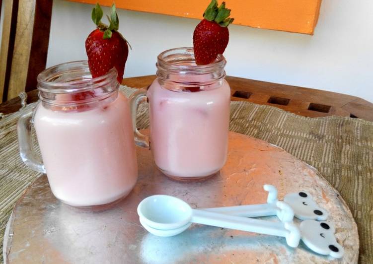 resep Sweet Strawberry Silky Puding